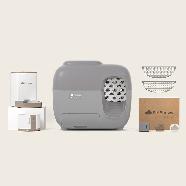 Litter Box Premium Set +Water Fountain + Pet Feeder