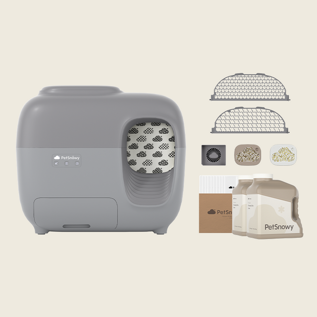 Litter Box Premium Set + Clumping Clay Litter × 2