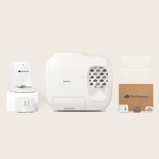 Litter Box Premium Set +Water Fountain + Pet Feeder