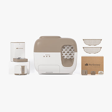 Litter Box Premium Set +Water Fountain + Pet Feeder