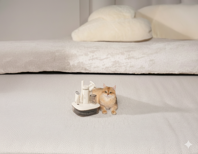 cat with vacpro pet grooming vacuum