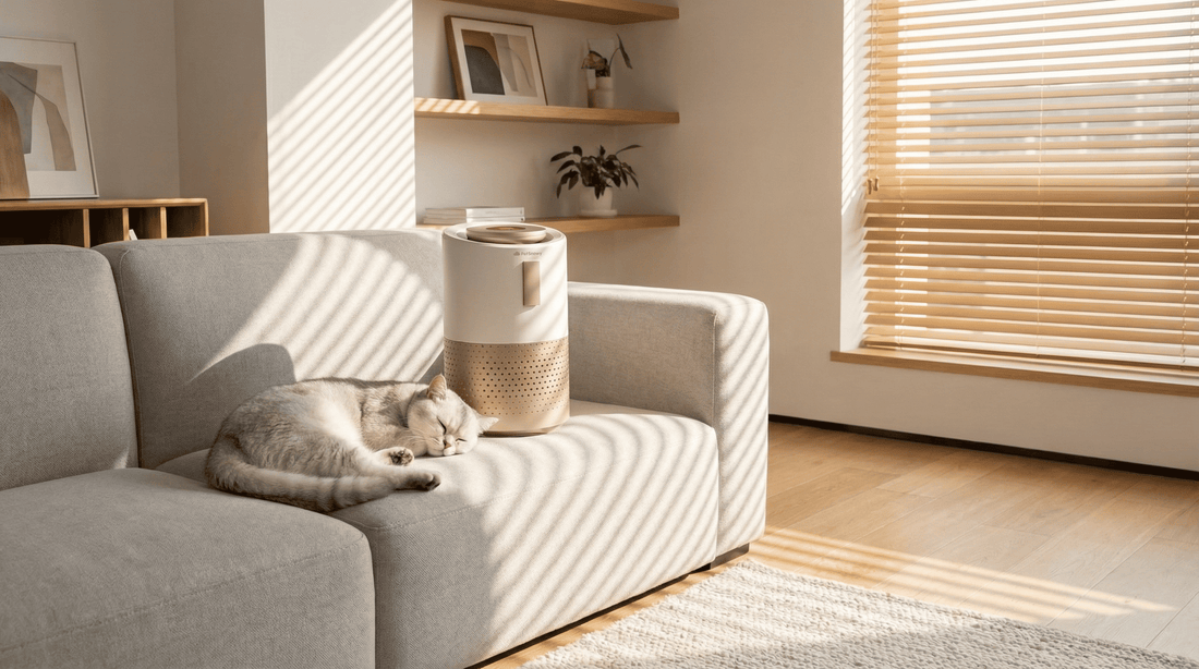  Fluffy cat sleeping safely in a clean, kitten-proofed living room