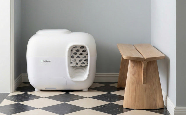 petsnowy litter box with low-entry for cat arthritis