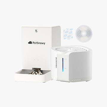 Pet Water Fountain + Automatic Pet Feeder
